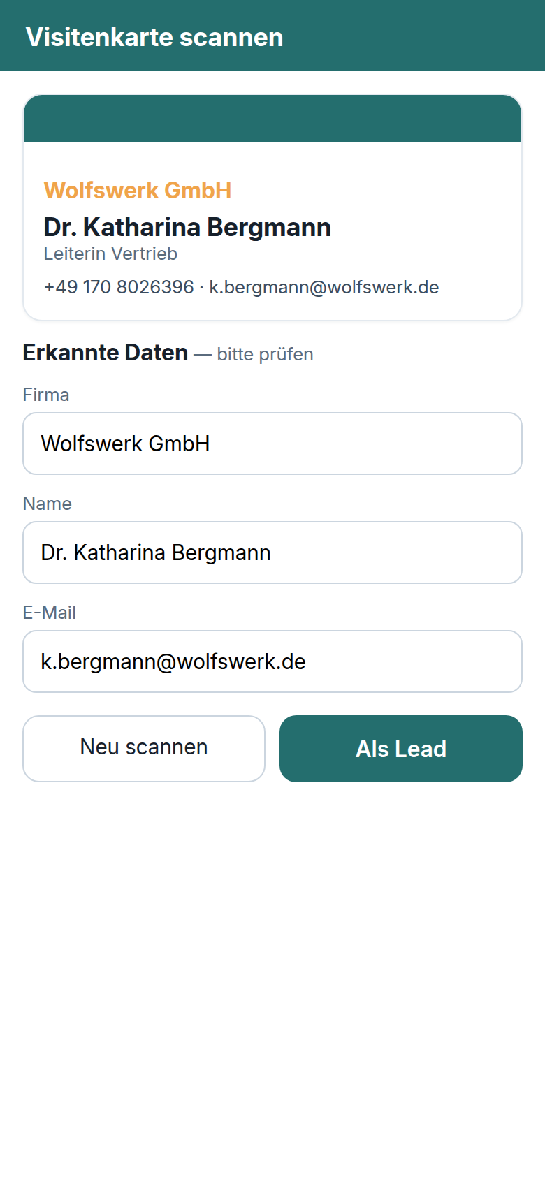 Visitenkarten-Scanner